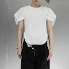 Plain Asymmetrical Two Way Short T-shirt