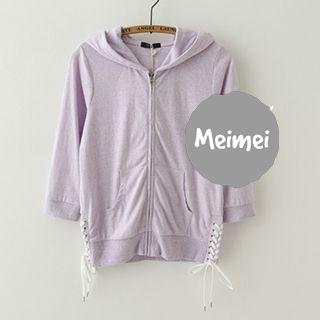 Plain 3/4-sleeve Hoodie