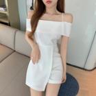 Cold-shoulder Asymmetrical Romper