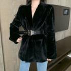 Belted Furry Jacket