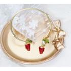 Alloy Strawberry Open Bangle Strawberry Bangle - Gold - One Size