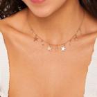 Star Charm Necklace 9852 - Gold - One Size