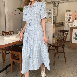 Check Shirtdress With Belt