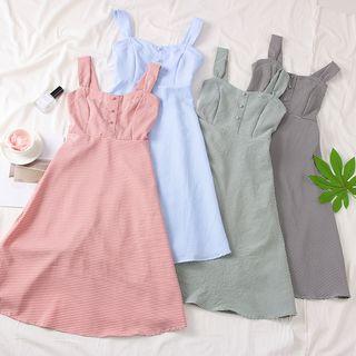 Sleeveless Gingham Mini Dress