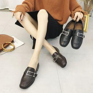Low-heel Fleece-lined Loafers