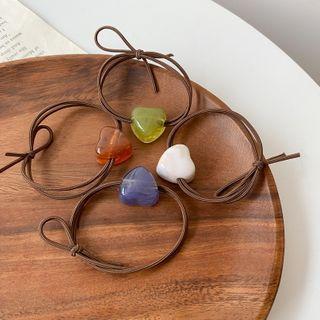 Heart Plastic Hair Tie