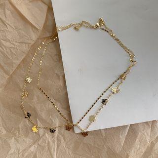 Alloy Butterfly Layered Choker Gold - One Size
