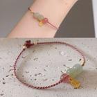 Chinese Characters Gemstone Bead String Bracelet