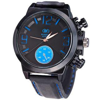 Metal & Silicone Strap Watch
