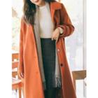 Plus Size Single-breasted Midi Coat