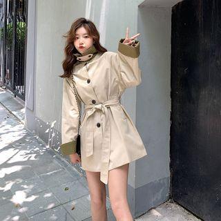 Buttoned Tie-waist Jacket