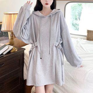 Buckled Hoodie Dress