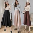 High-waist Ribbed Knit Skirt