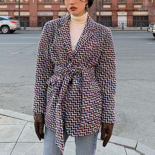 Tweed Button Blazer