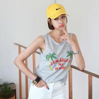 Tall Size Printed Tank Top