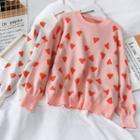 Strawberry-print Loose-fit Sweater