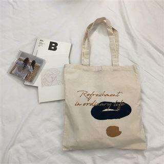 Printed Tote Bag Light Almond - One Size