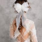 Wedding Mesh Bow Headpiece White - One Size