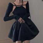 Camisole Top / Mini A-line Skirt / Long-sleeve Shrug