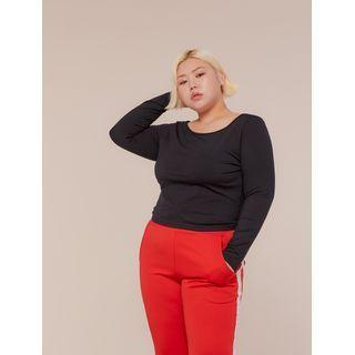 Sports Plus Size Cross-back Top