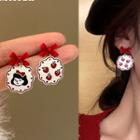 Sterling Silver Asymmetrical Drop Earring / Clip-on Earring