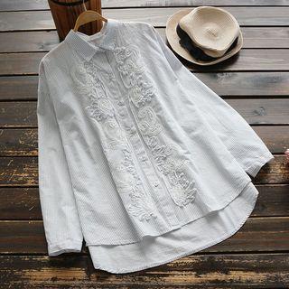 Striped Shirt Black Stripes - White - One Size