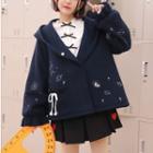 Planet Printed Woolen Coat