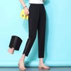 Mesh Paneled Cropped Straight Fit Pants