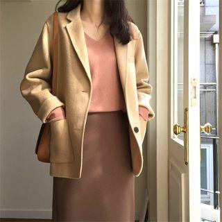 Single Breasted Woolen Blazer