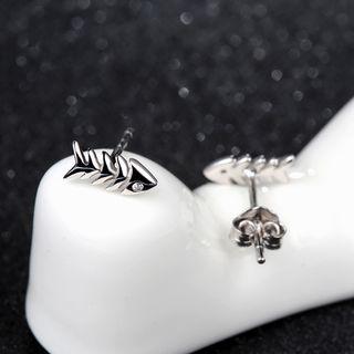 Sterling Silver Fish Studs