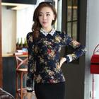 Long-sleeve Floral Lace Top
