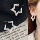 Acrylic Open Star Earring 1 Pair - As Shown In Figure - One Size