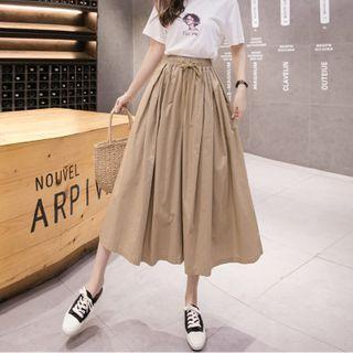 Cropped Wide-leg Maxi Skort