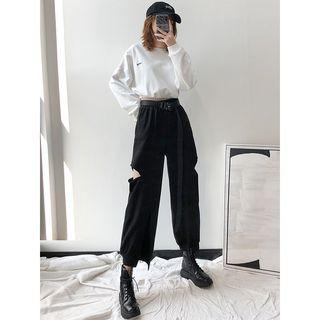 High-waist Cutout Harem Pants