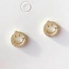 Alloy Smiley Earring 1 Pair - As Shown In Figure - One Size