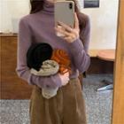 High-neck Skinny Knit Top