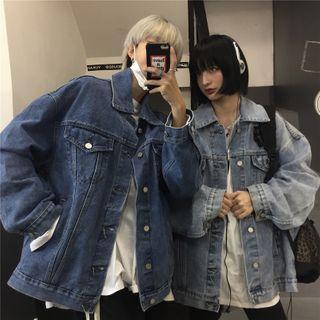 Couple Matching Denim Button Jacket