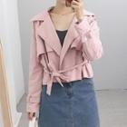 Plain Cropped Trench Coat