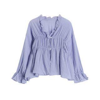 Ruffle Shirred Blouse