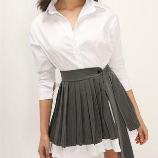 Two-tone Shirt Mini Dress