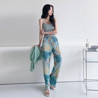 Pleated Dyed Pants