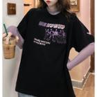 Short-sleeve Printed T-shirt / Long-sleeve Plain T-shirt