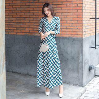 Printed Maxi A-line Dress (various Designs)