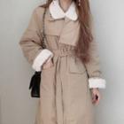 Fluffy Collar Midi Padded Coat