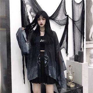 Print Light Jacket Black - One Size