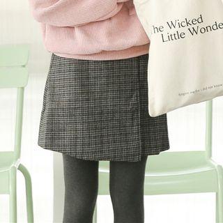 Tie-waist Gingham Midi Skirt