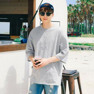 3/4-sleeve Oversized T-shirt