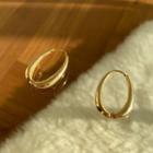 Oval Hoop Earrings Gold - One Size