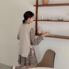 Dip-back Tie-side Knit Vest