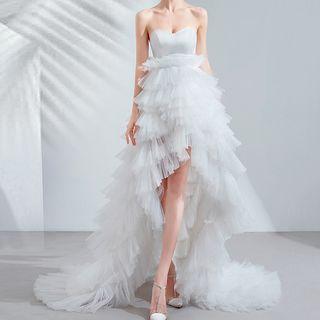 Strapless High-low Wedding Gown